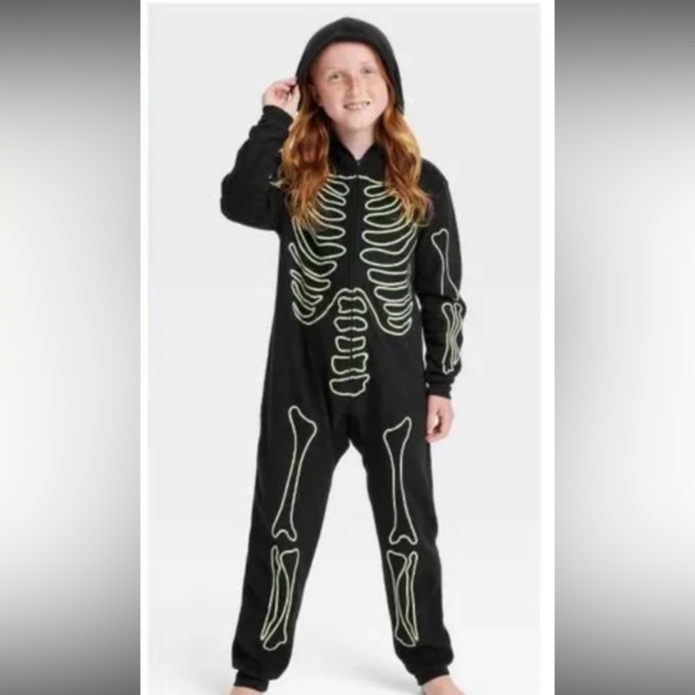 Hyde Eek!! Glow in The Dark Skeleton Jumpsuit Size Large Unisex